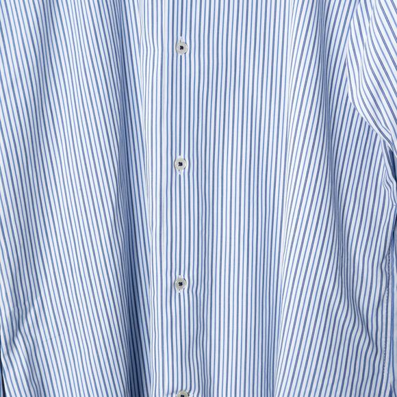 Banana Republic Men's Striped Dress Shirt Blue XL Strictly Business - Picture 5 of 10